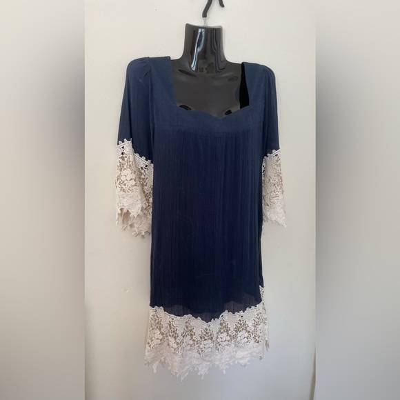Solitaire Swim Blue Sheer Cover Up - Picture 1 of 3